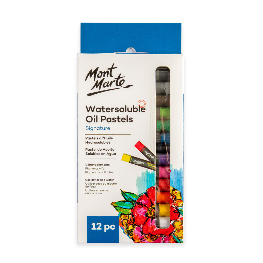 Mont Marte Watersoluble Oil Pastels 12pc - Al Masam Stationery LLC Main image