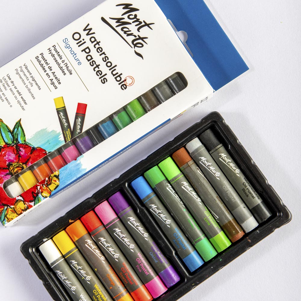 Mont Marte Watersoluble Oil Pastels 12pc - Al Masam Stationery LLC