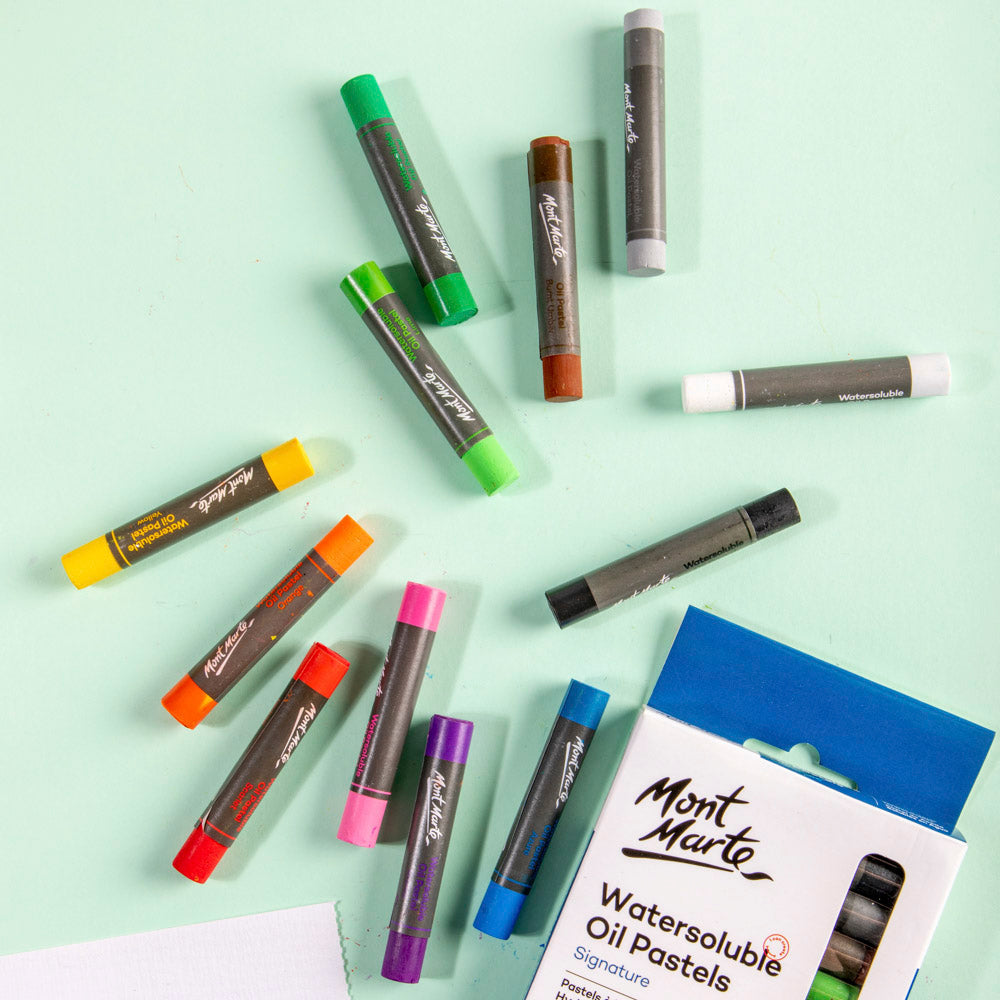 Mont Marte Watersoluble Oil Pastels 12pc - Al Masam Stationery LLC