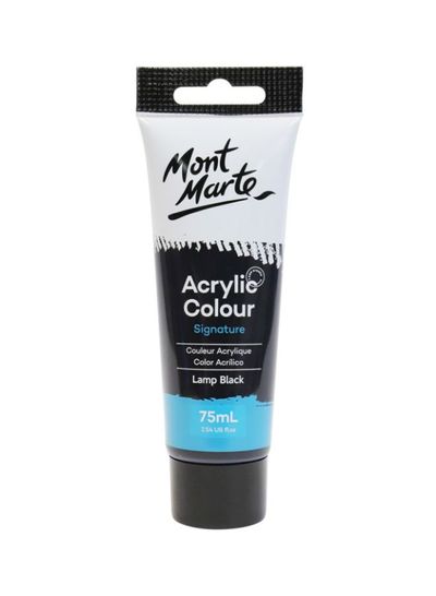 Acrylic Colour Paint Signature 75ml (2.5 US fl.oz) - Lamp Black - Al Masam Stationery LLC Main image
