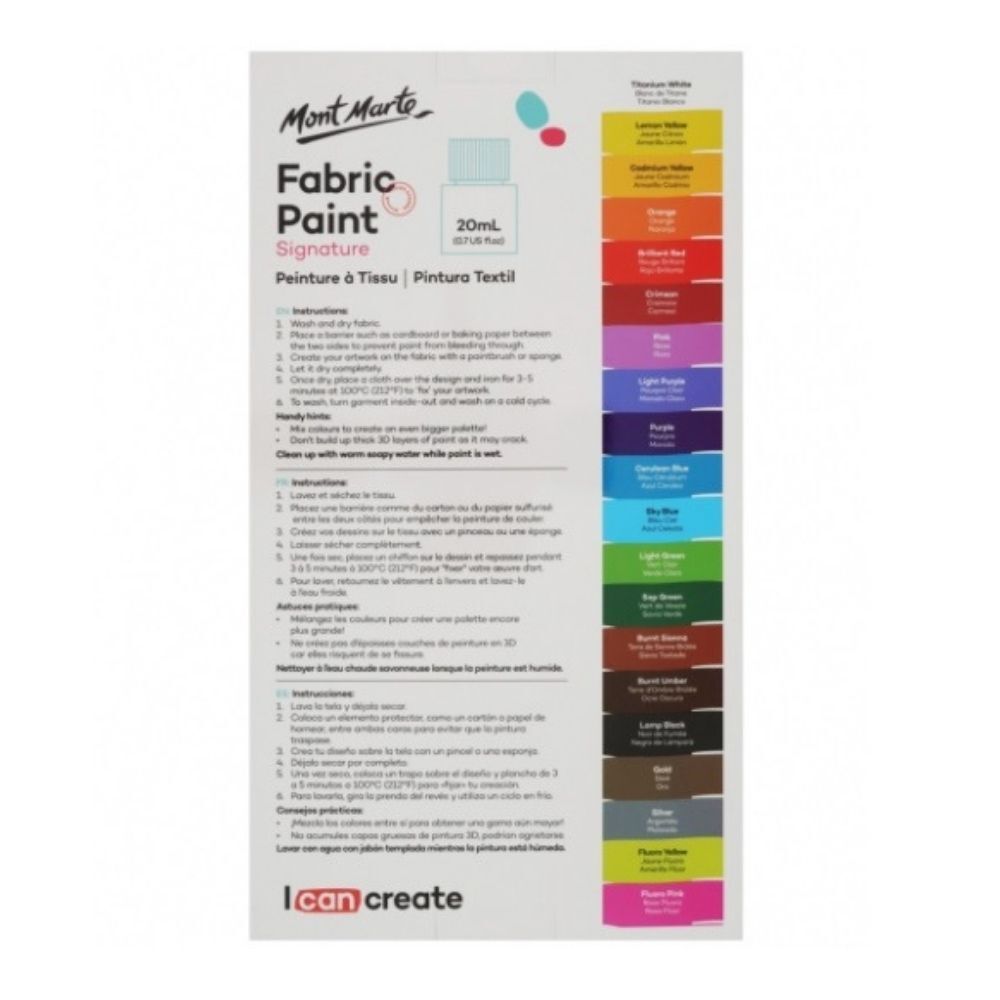Fabric Paint Signature 20pc x 20ml (0.7oz) - Al Masam Stationery LLC