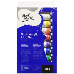 MM Satin Acrylic Intro Set 8pc x 18ml - Al Masam Stationery LLC