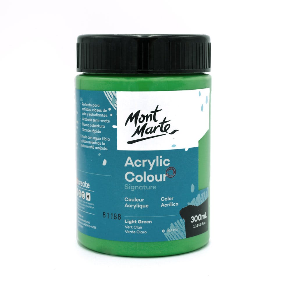 Mont marte Acrylic Colour Paint 300ml - Light Green - Al Masam Stationery LLC Main image