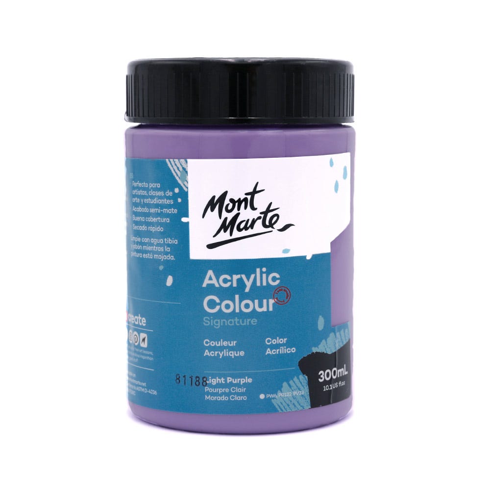 Mont marte Acrylic Colour Paint 300ml - Purple - Al Masam Stationery LLC Main image