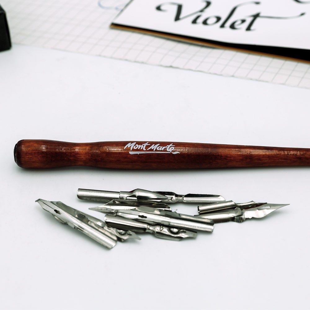Mont Marte Calligraphy Dip Pen Set - 9 Nib Secondary image