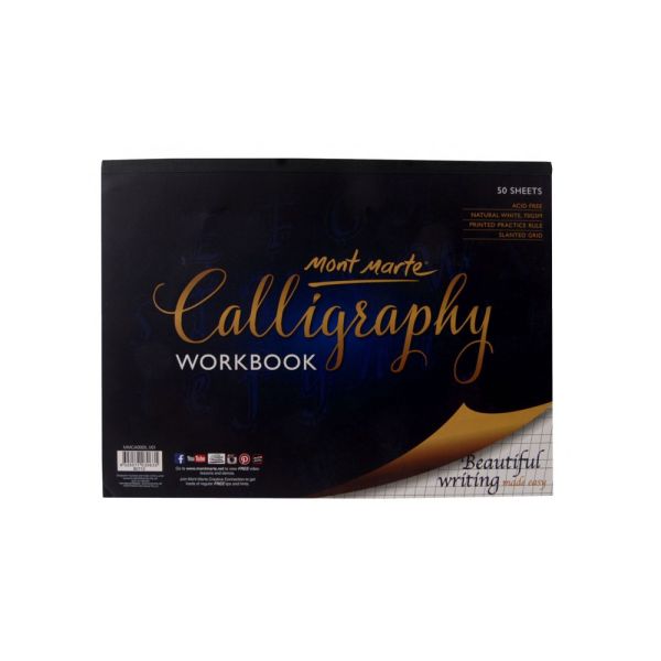 Mont Marte Calligraphy Workbook 22.9x30.5cm 50 sheet - Al Masam Stationery LLC Main image