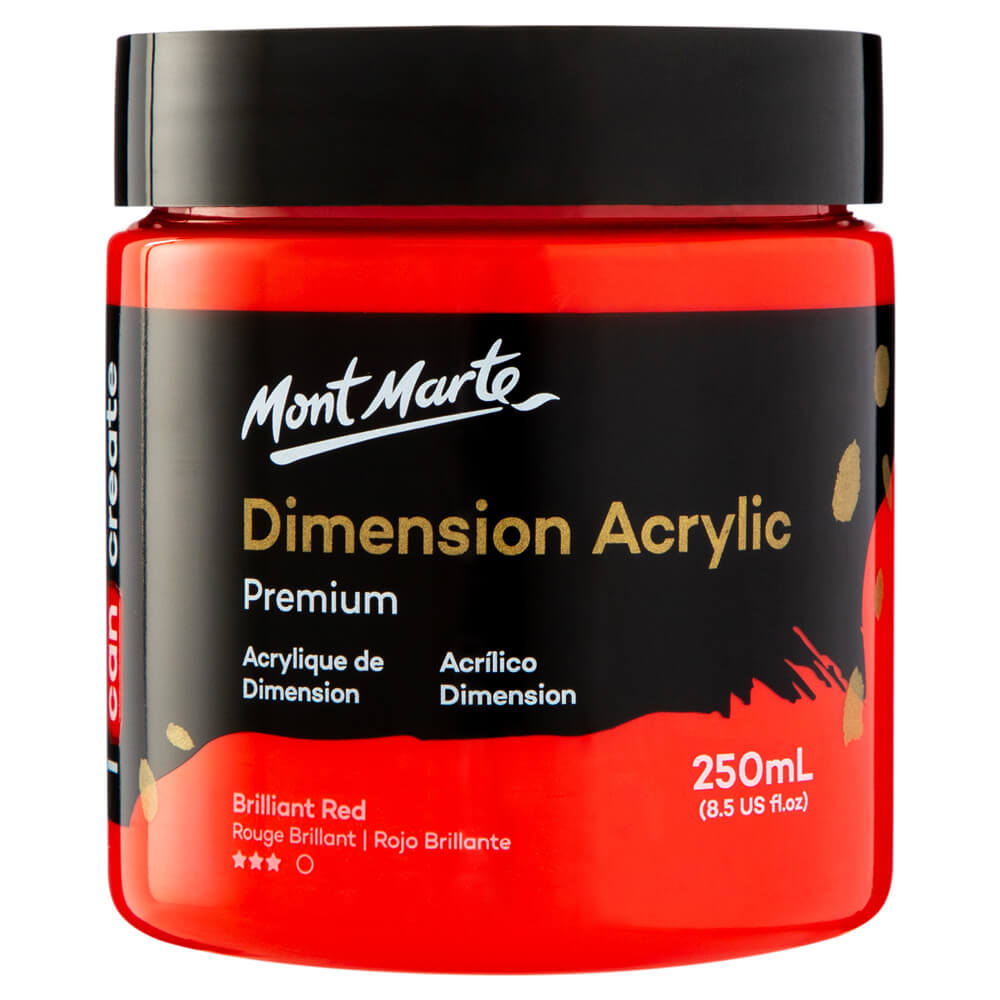Mont marte Dimension Acrylic 250mls - Brilliant Red - Al Masam Stationery LLC Main image