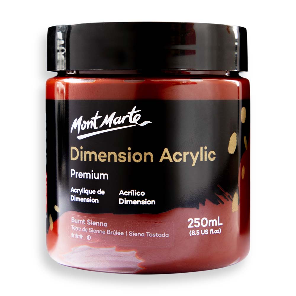 Mont marte Dimension Acrylic 250mls - Burnt Sienna - Al Masam Stationery LLC Main image