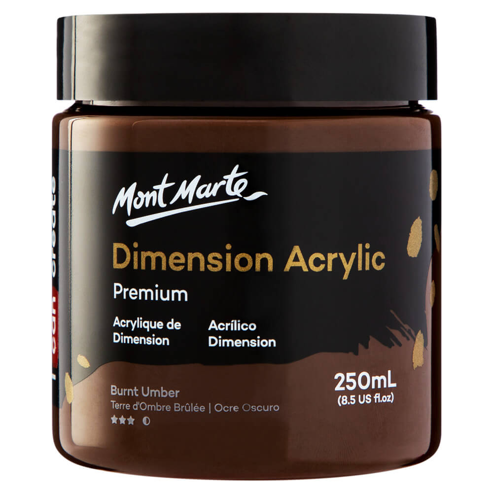 Mont marte Dimension Acrylic 250mls - Burnt Umber - Al Masam Stationery LLC Main image