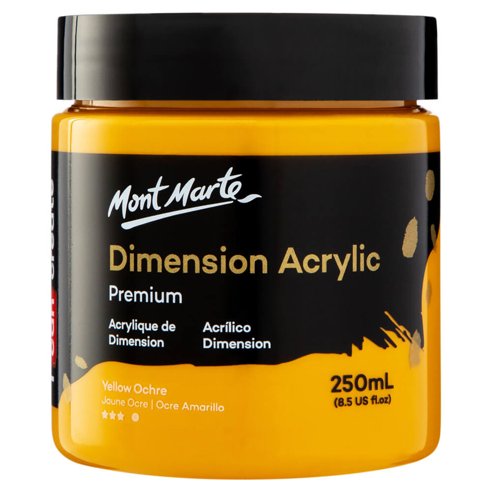 Mont marte Dimension Acrylic 250mls - Yellow Ochre - Al Masam Stationery LLC Main image
