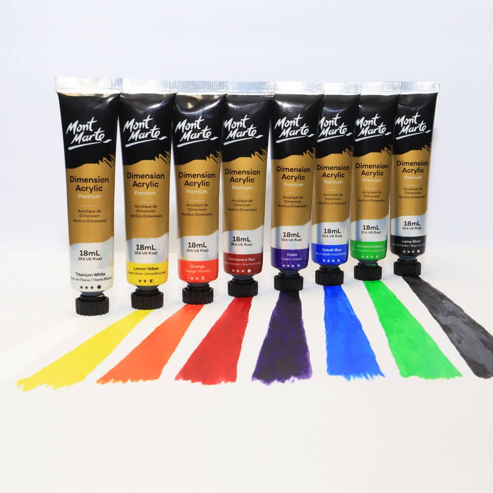 Mont Marte Dimension Acrylic Intro Set 8pc x 18ml Secondary image