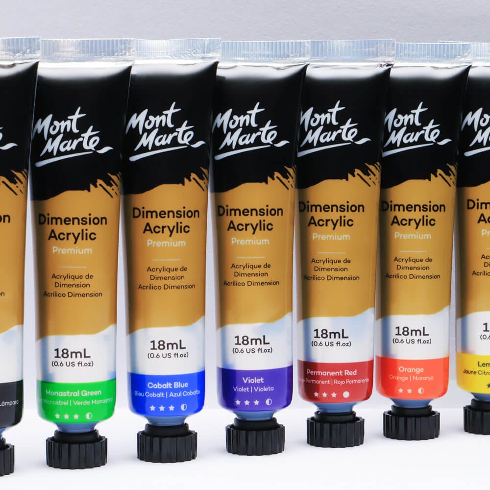 Mont Marte Dimension Acrylic Intro Set 8pc x 18ml - Al Masam Stationery LLC