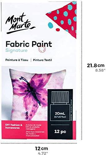 Mont Marte Fabric Paint Set 12pc x 20ml Secondary image
