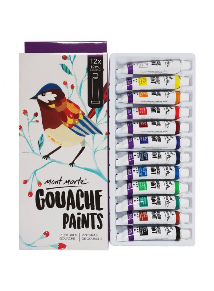 Mont Marte Gouache Paints 12pce x 12ml - Al Masam Stationery LLC Main image