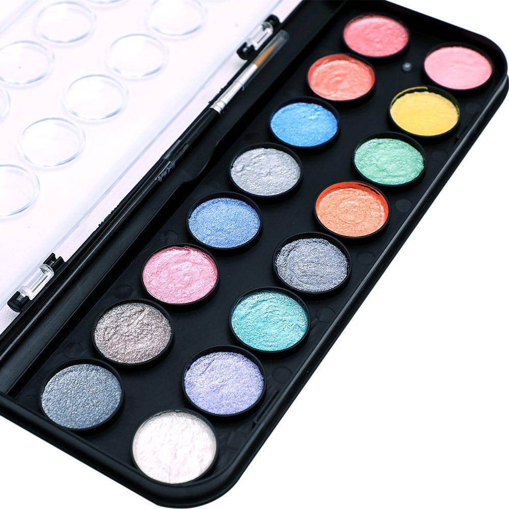 Mont Marte Metallic Watercolour Cake Set 17pc - Al Masam Stationery LLC