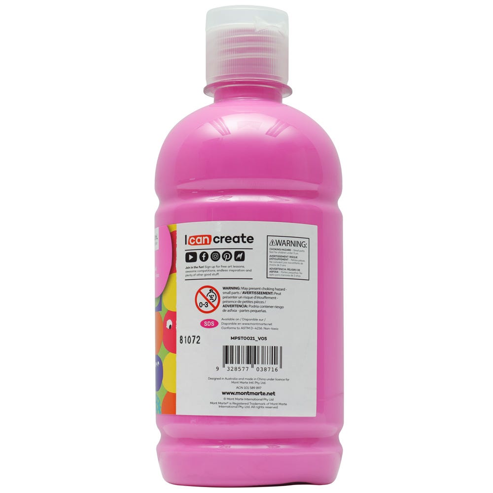 Mont Marte Poster Paint 500ml - Pink Secondary image