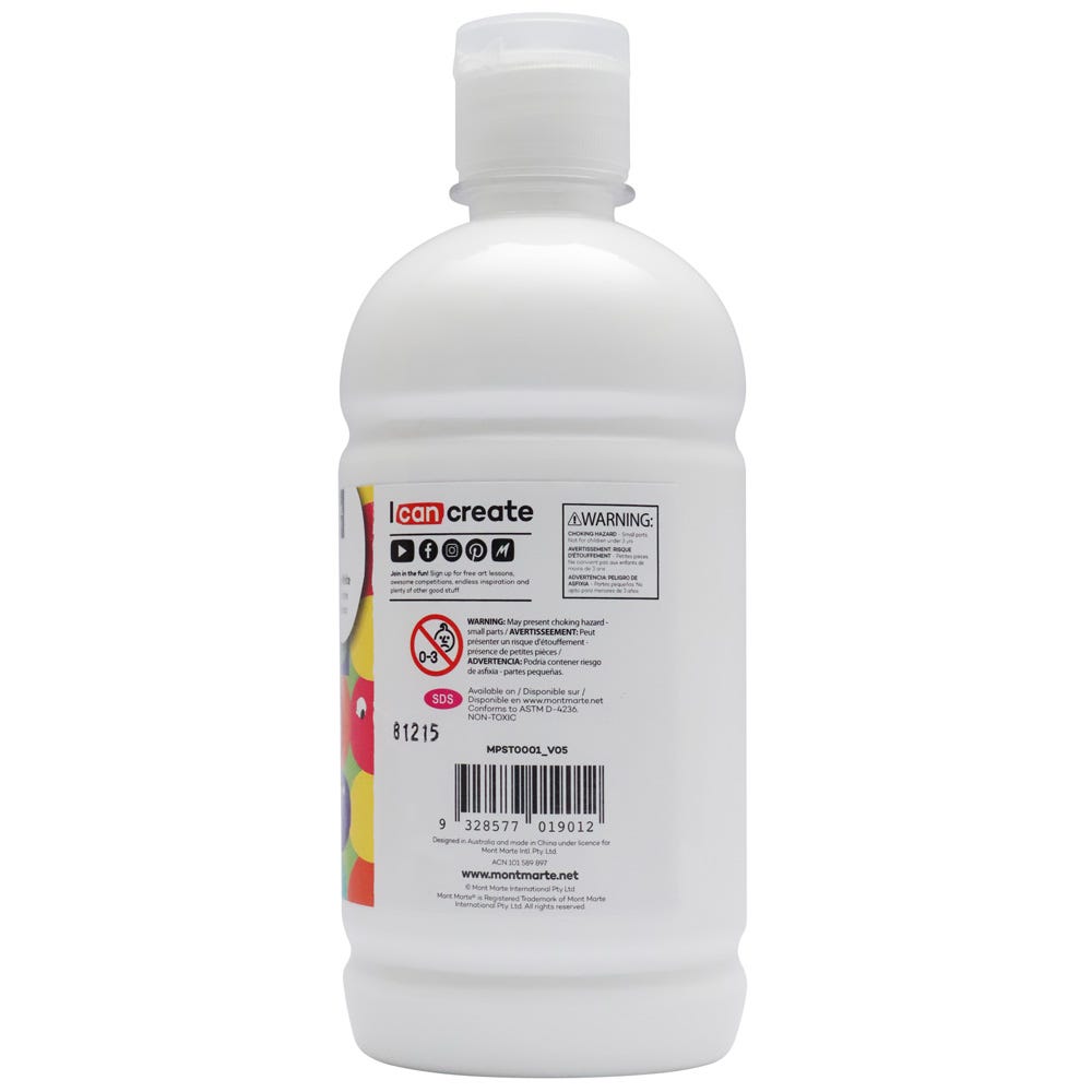 Mont Marte Poster Paint 500ml - Titanium White Secondary image