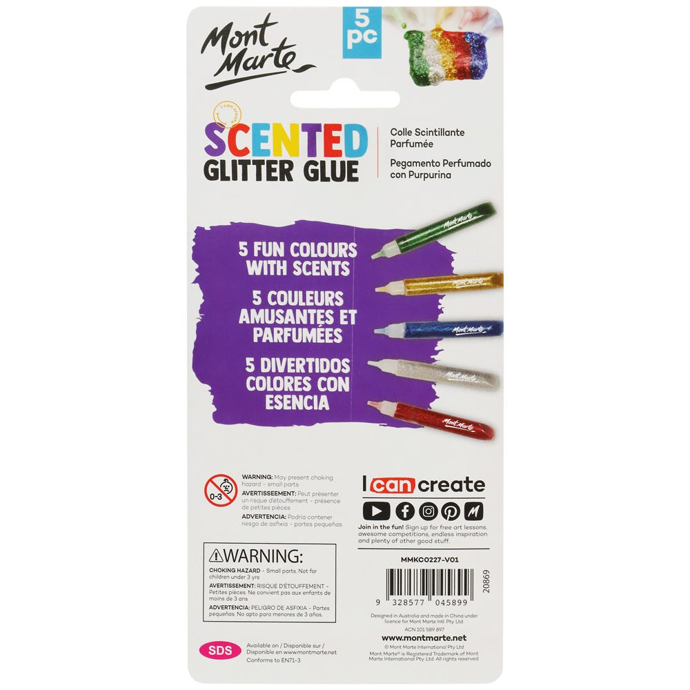 Mont Marte Scented Glitter Glue 5pc Secondary image