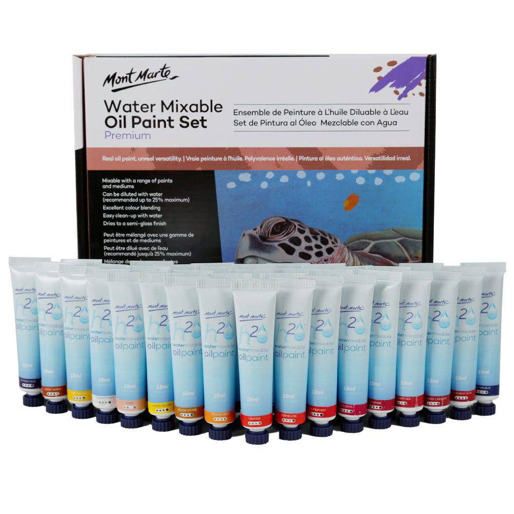 Mont marte Water Mixable Oil Paint Set 36pc x 18ml - Al Masam Stationery LLC Main image