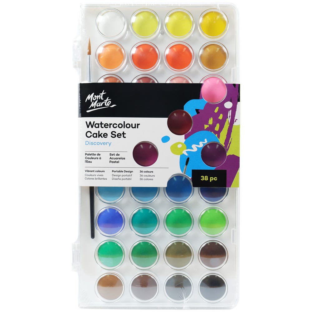 Mont Marte Watercolour Cake Set 38pc - Al Masam Stationery LLC Main image