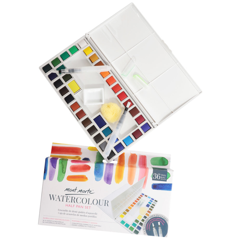 Mont Marte Watercolour Half Pan 28 Pcs Set Main image