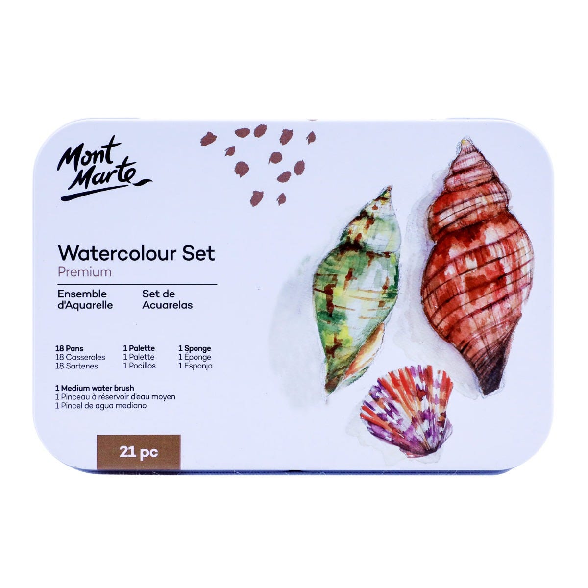 Mont Marte Watercolour Set in Tin 21pc - Al Masam Stationery LLC Main image