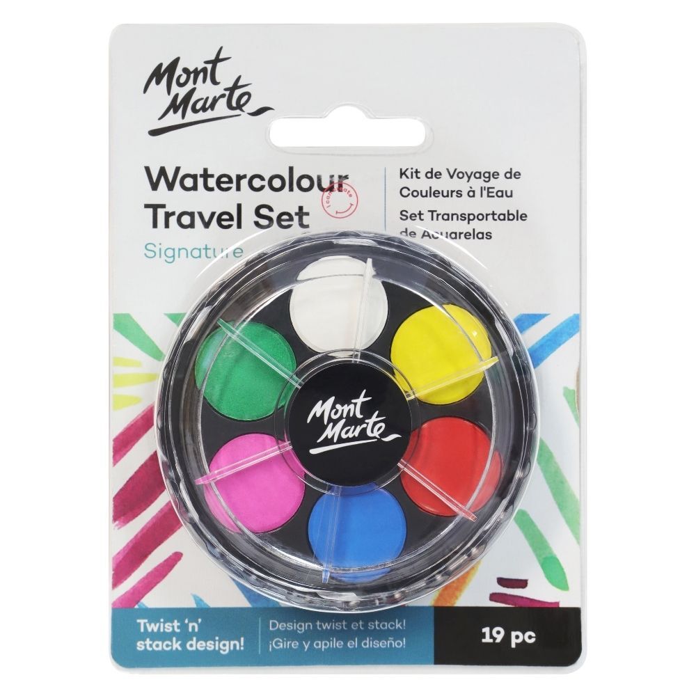 Mont Marte Watercolour Travel Set 18pc - Al Masam Stationery LLC Main image