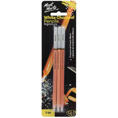 Mont marte White Charcoal Pencils 3pc - Al Masam Stationery LLC