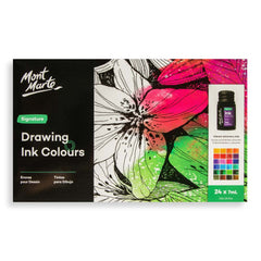 Mont marte Drawing Ink Colours 24pc x 7ml