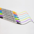 Mont Marte Dual Tip Brush & Fineliner Markers 48pc Tri Grip for Lettering & Illustration