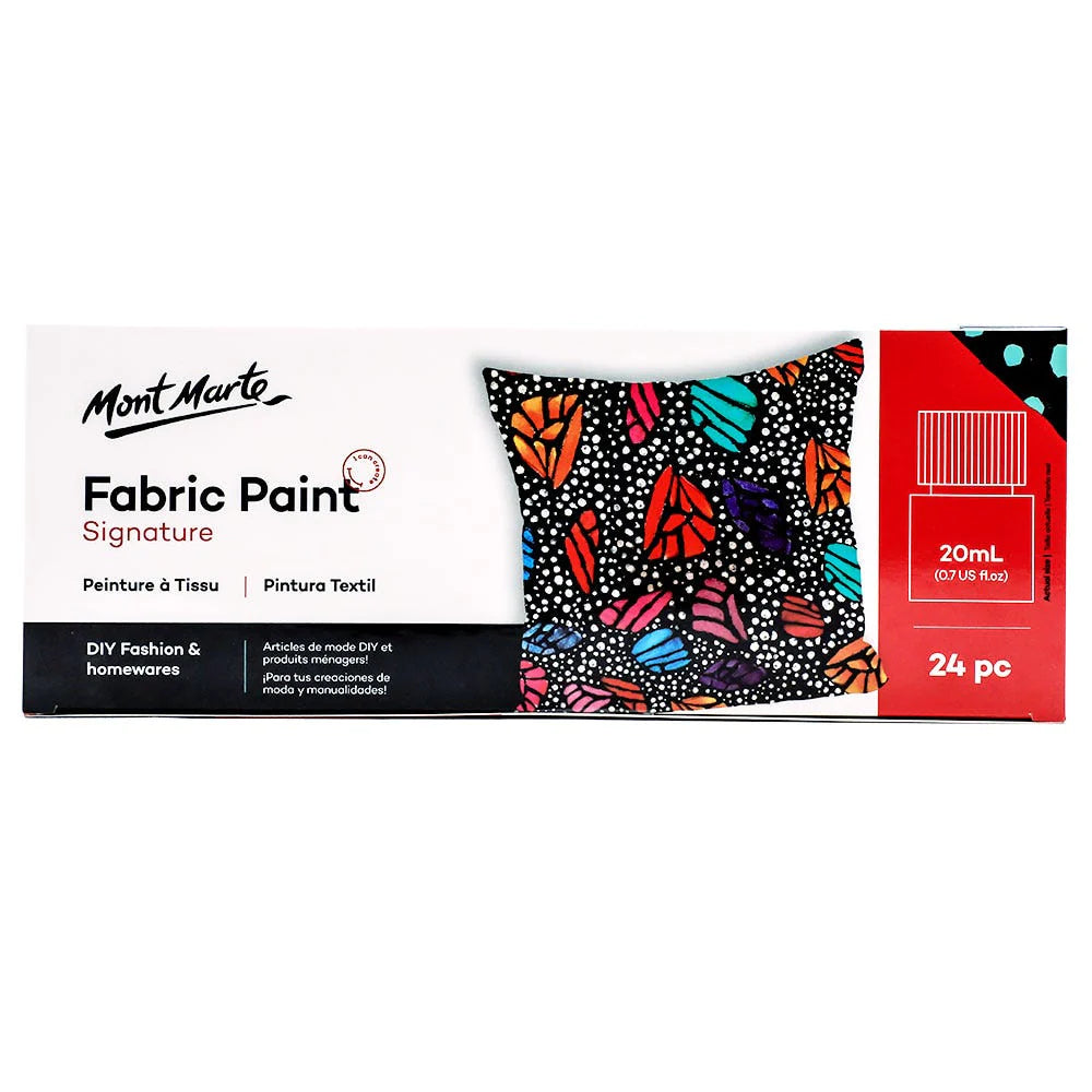 Mont marte Fabric Paint Set 24pc x 20ml - Al Masam Stationery LLC Main image