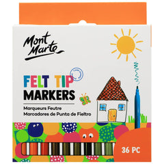 Mont marte Kids Felt Tip Markers 36pc - Basics
