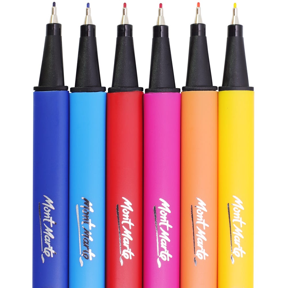 Mont Marte Fine Tip Marker 12pc Tri Grip in Case - Al Masam Stationery LLC