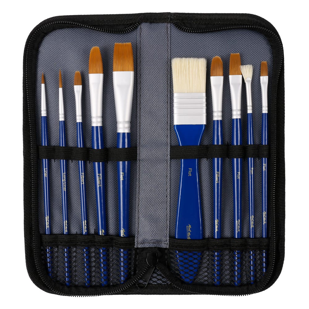 Mont Marte Brush Set in Wallet 11pc - Gouache - Al Masam Stationery LLC