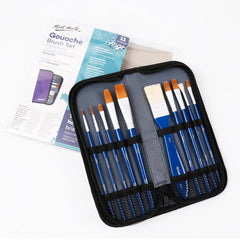 Mont Marte Brush Set in Wallet 11pc - Gouache - Al Masam Stationery LLC