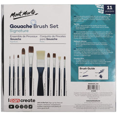 Mont Marte Brush Set in Wallet 11pc - Gouache - Al Masam Stationery LLC