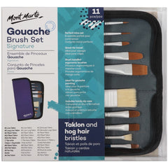 Mont Marte Brush Set in Wallet 11pc - Gouache - Al Masam Stationery LLC