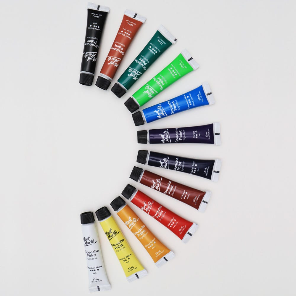 Mont Marte Gouache 12pc x 12ml