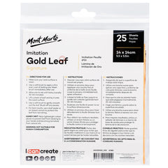 Mont Marte Imitation Gold Leaf 14x14cm 25 sheets - Al Masam Stationery LLC