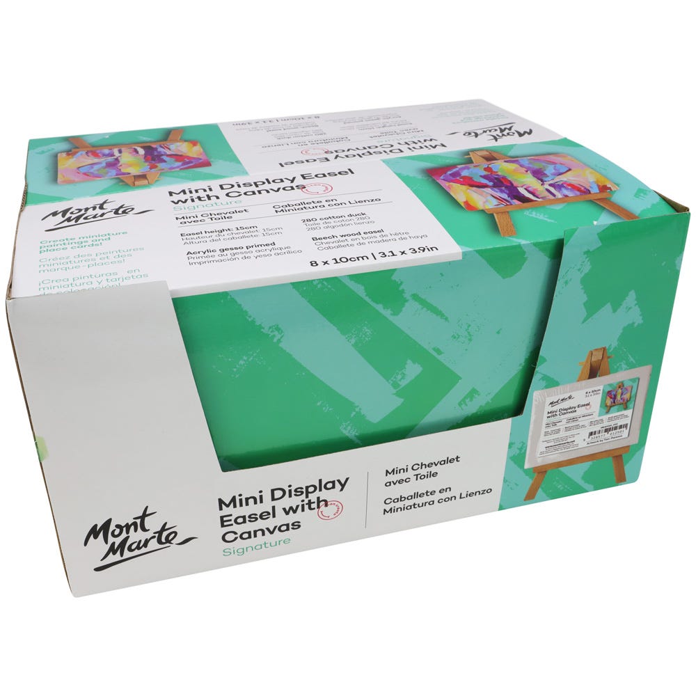 Mont marte Mini Display Easel w/Canvas 8x10cm - Al Masam Stationery LLC