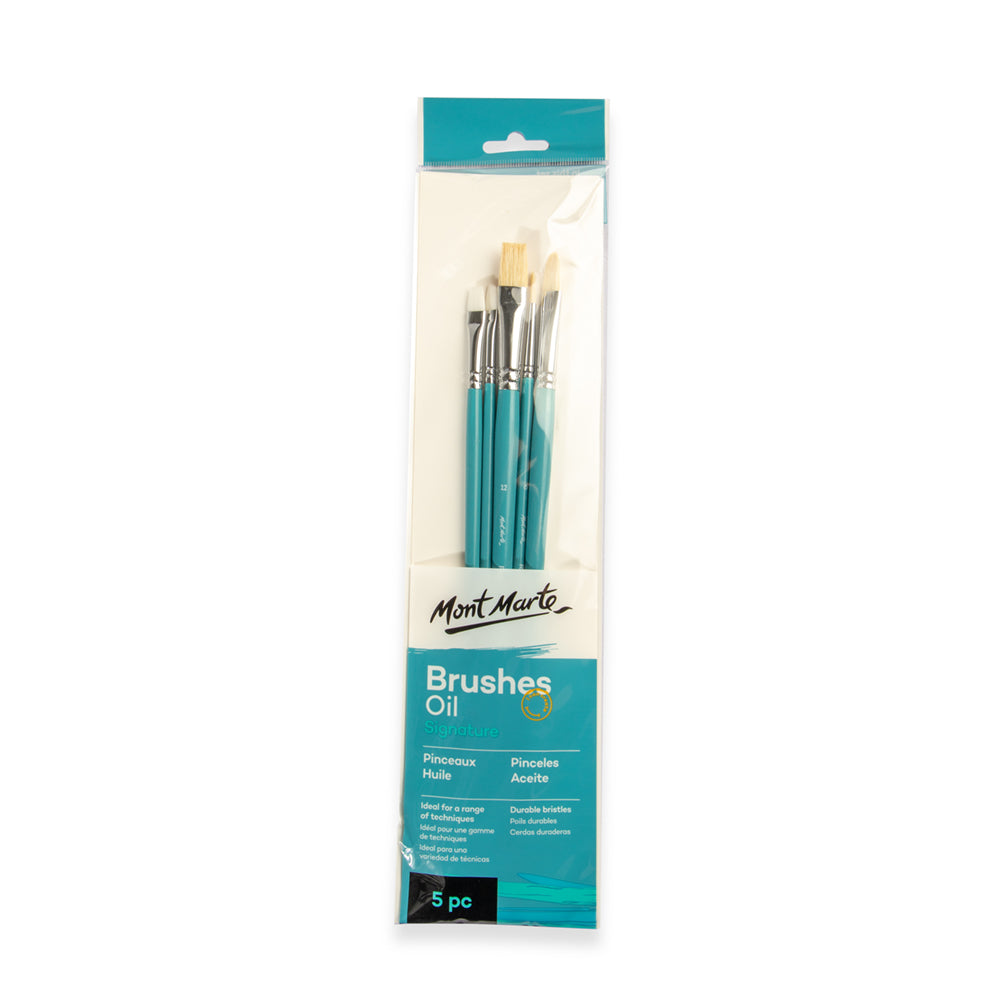 Mont Marte Gallery Series Brush Set Oils 5pc - (BMHS0020) - Al Masam Stationery LLC Main image