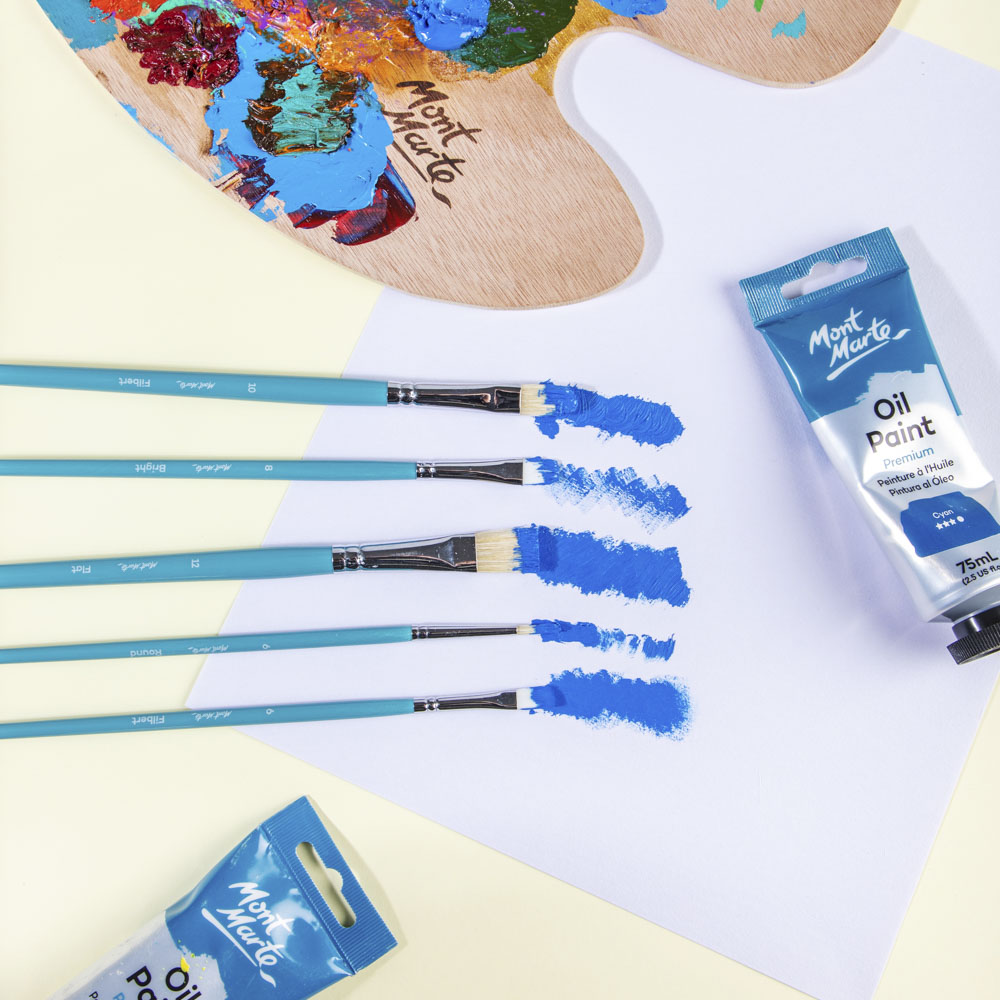 Mont Marte Gallery Series Brush Set Oils 5pc - (BMHS0020) - Al Masam Stationery LLC