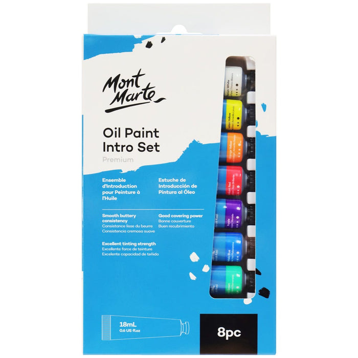 Mont Marte Oil Paint Intro Set 8pc x 18ml - Al Masam Stationery LLC - Oil Paints - Oil Paints