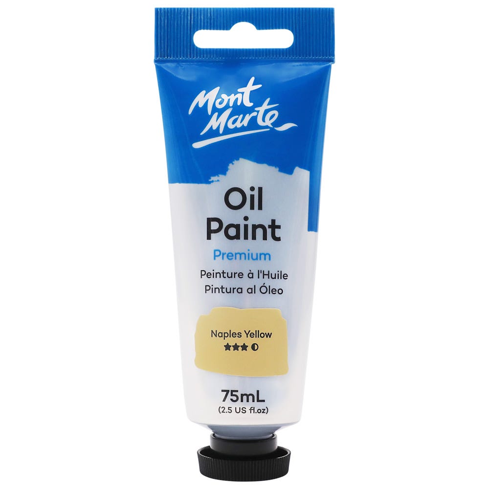 Mont Marte Oil Paint 75ml - Naples Yellow - Al Masam Stationery LLC Main image