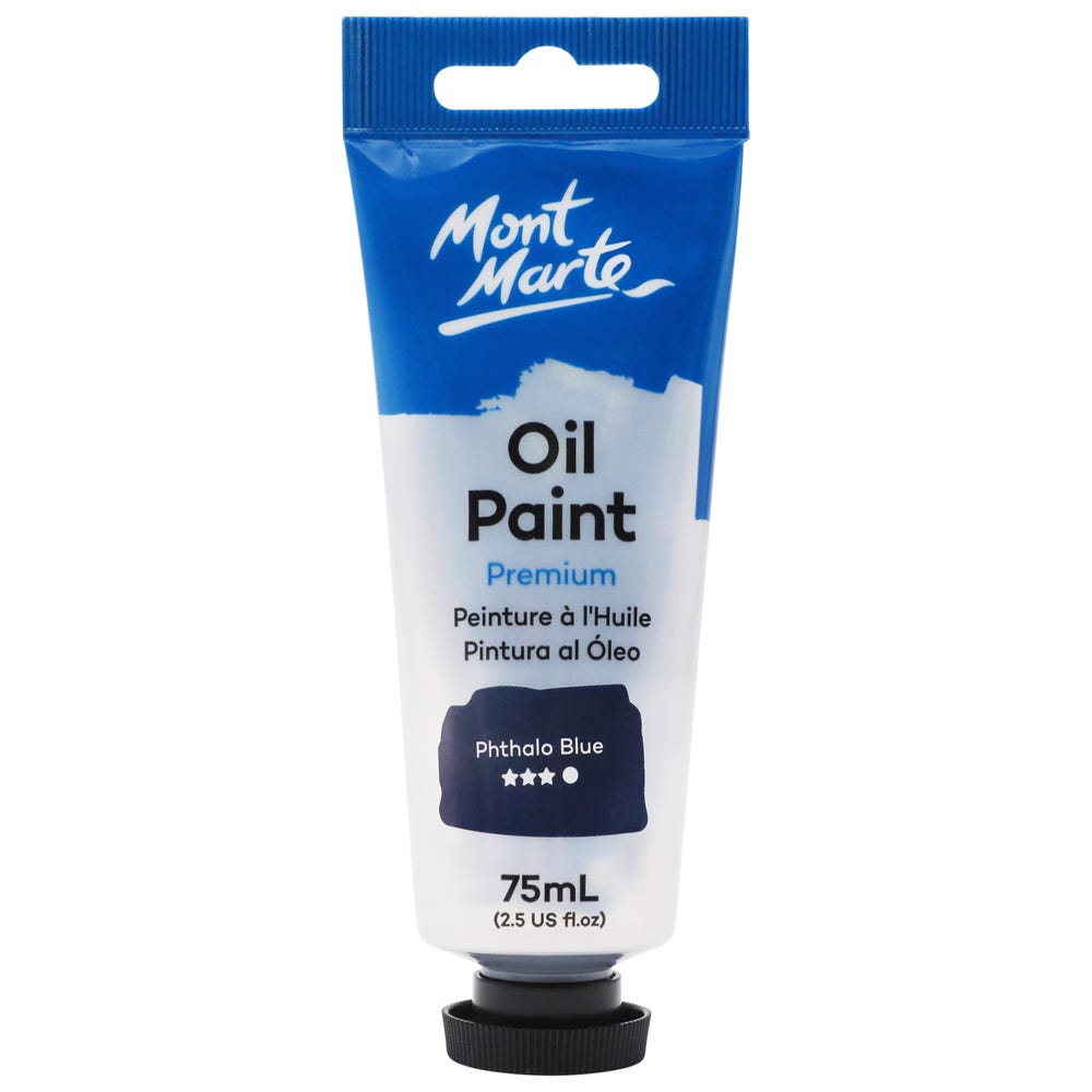 Mont Marte Oil Paint 75ml - Phthalo Blue - Al Masam Stationery LLC Main image