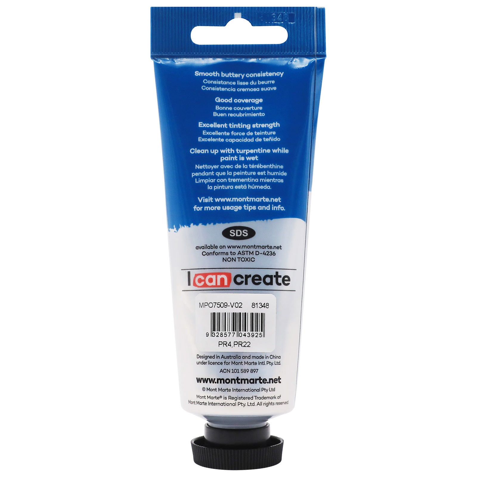 Mont Marte Oil Paint 75ml - Brilliant Red Secondary image
