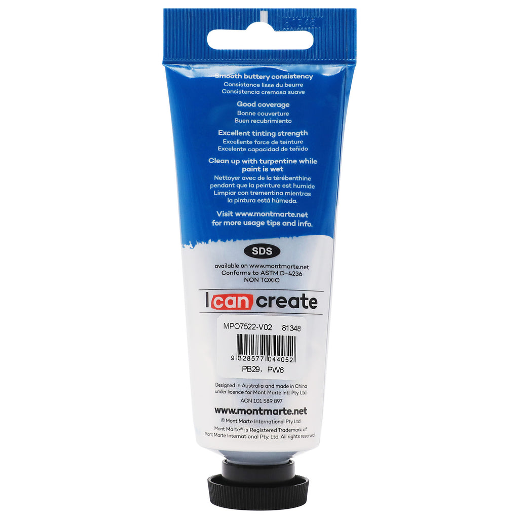 Mont Marte Oil Paint 75ml - Cobalt Blue - Al Masam Stationery LLC