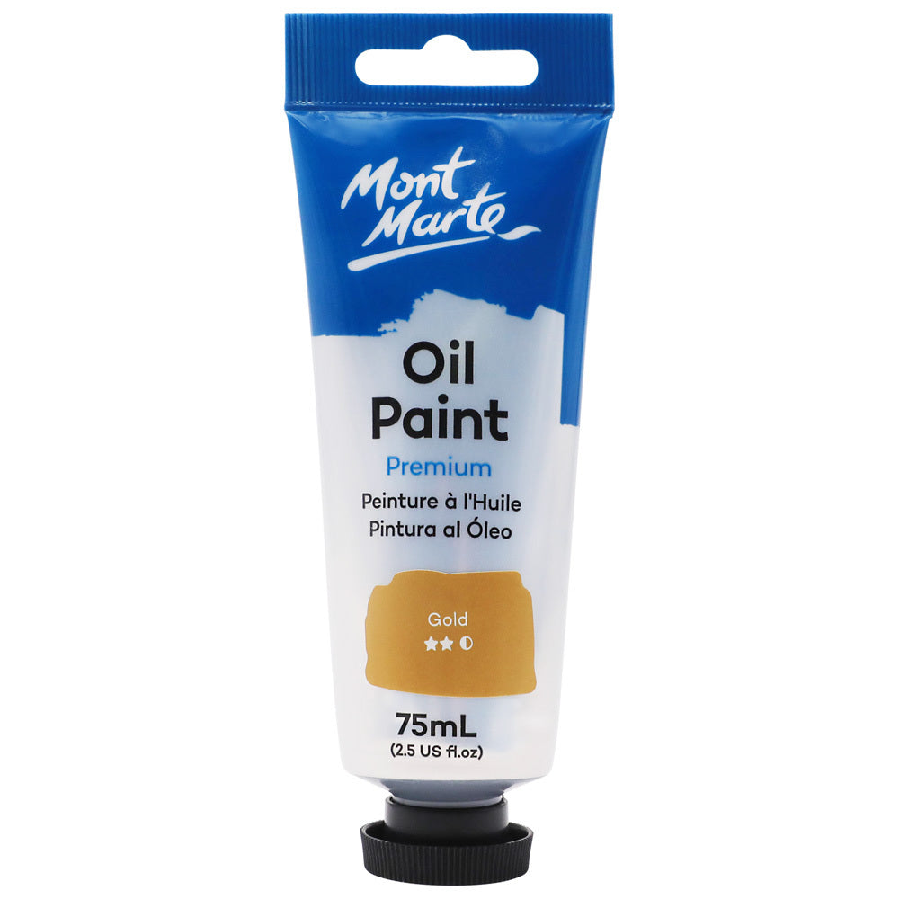 Mont Marte Oil Paint 75ml - Gold - Al Masam Stationery LLC Main image