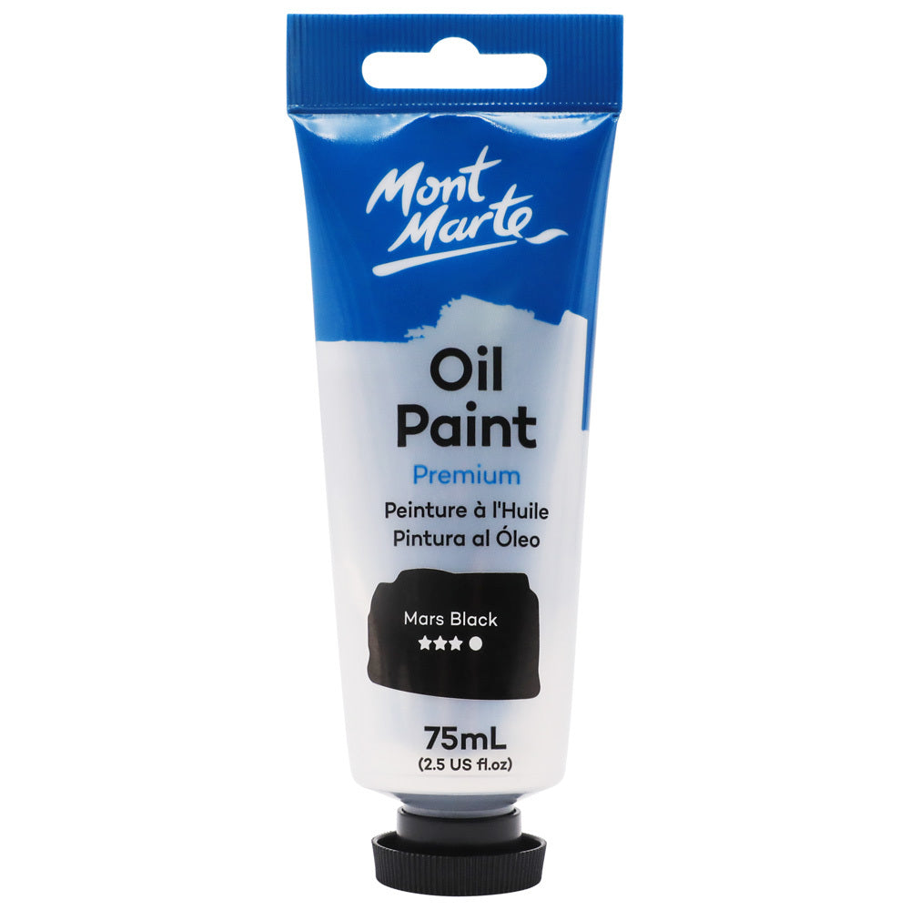 Mont Marte Oil Paint 75ml - Mars Black - Al Masam Stationery LLC