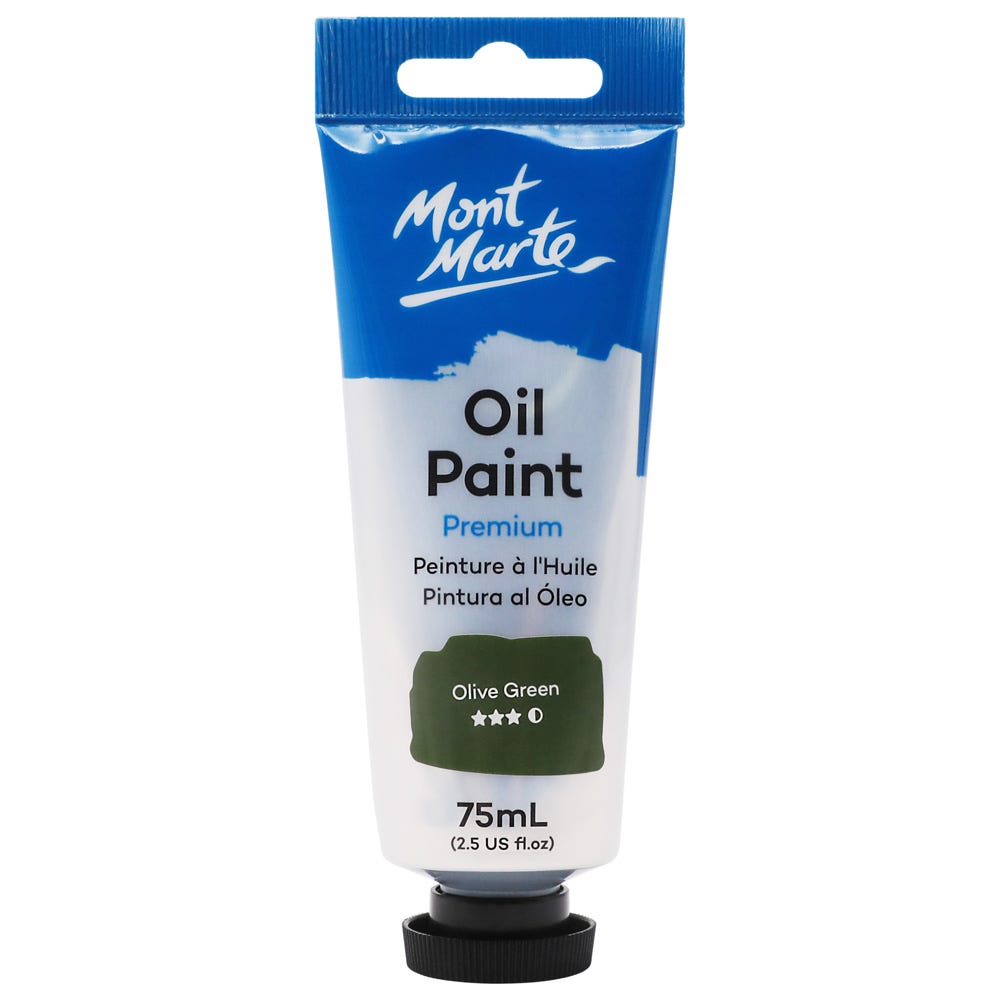 Mont Marte Oil Paint 75ml - Olive Green - Al Masam Stationery LLC Main image